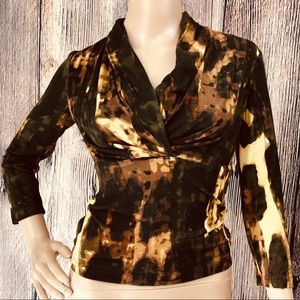 Eccoci Multi Color Long Sleeves Top